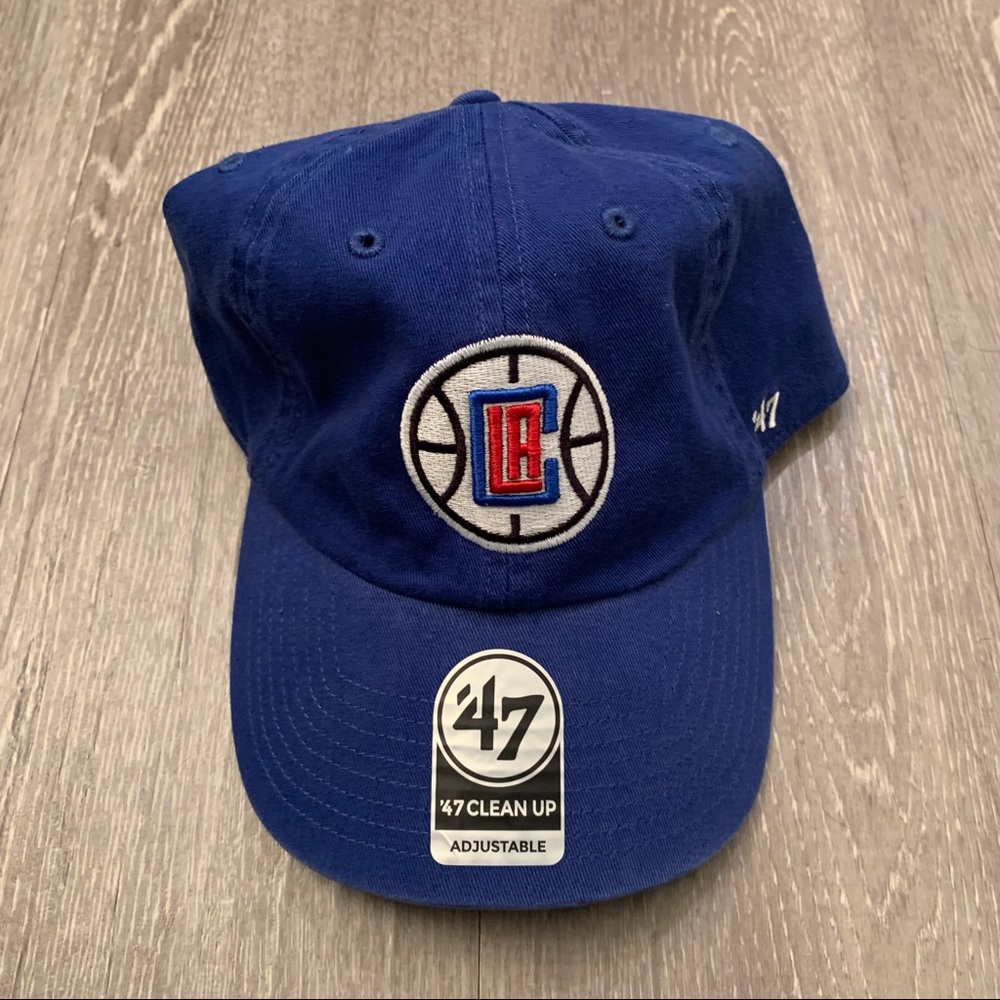 NWT Los Angeles Clippers ‘47 Brand Clean Up Royal Blue Adjustable Hat Adult OSFA - Picture 2 of 4